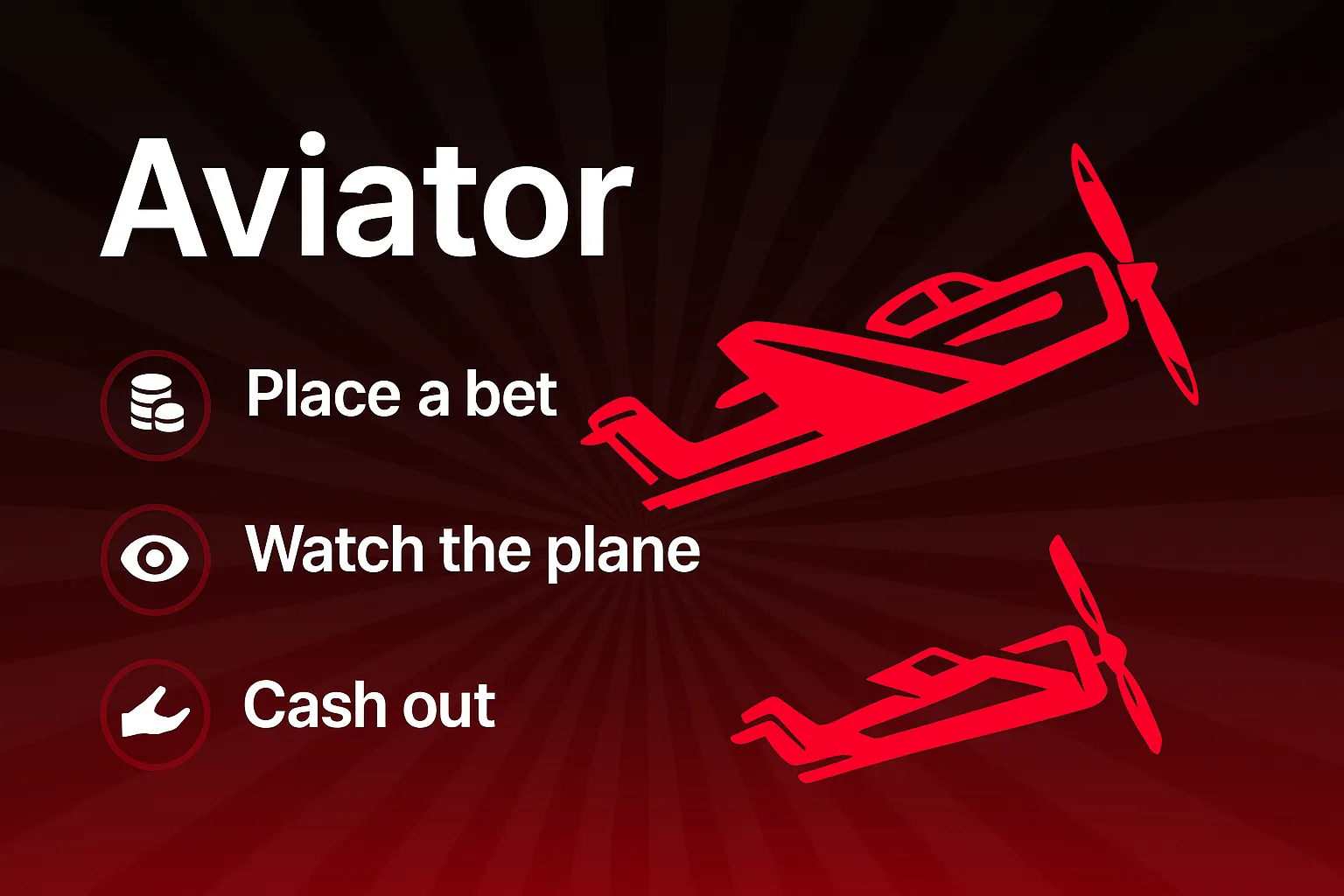 Graphic explaining the core concept of the Aviator game.