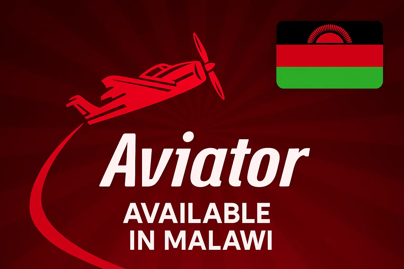 Illustration confirming that Aviator is available for players in Malawi.
